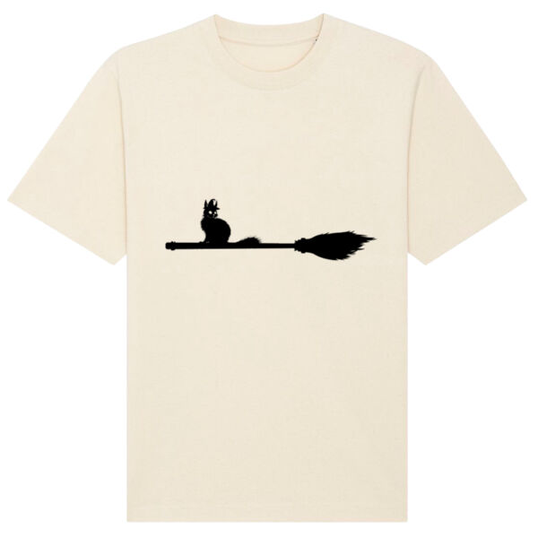 Shirt unisex cat on a broom Thumbnail