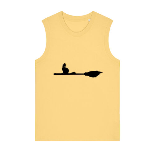 Cat on a broom Thumbnail